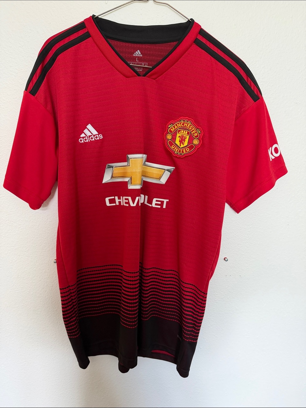 Lingard adidas Manchester United Red and Black Men's Soccer Jersey